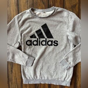 Like New Adidas Crewneck Sweatshirt in Gray and Black